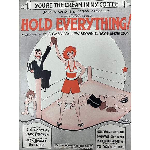 Youre The Cream In My Coffee Sheet Music Hold Everything DeSylva Brown Henderson - Picture 2 of 5